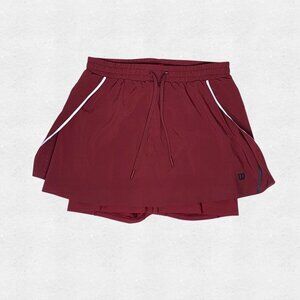Wilsons Tennis Skort Mini Skirt Small Red Burgundy Golf Athleisure Performance